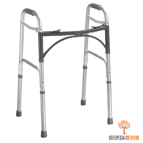Andador dual de aluminio sin ruedas hasta 150kg